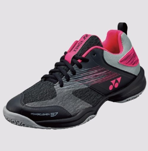 Yonex POWER CUSHION 37 Badminton Shoes SHB37EX, Black / Pink Unisex